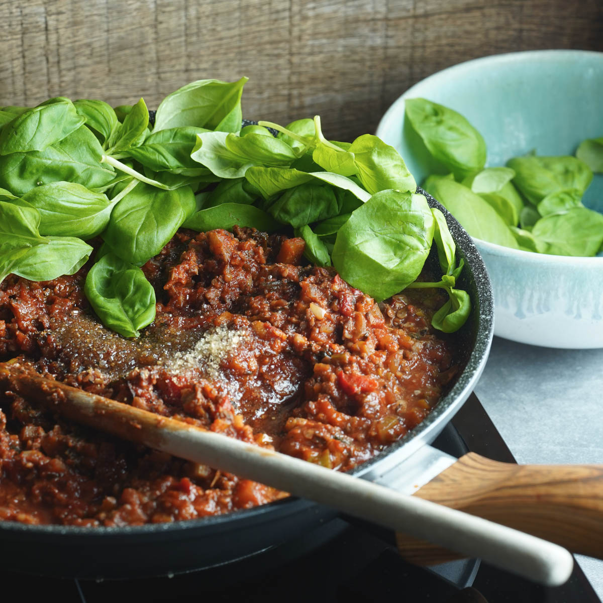 Vegane Spaghetti Bolognese Schritt 6 Würzen