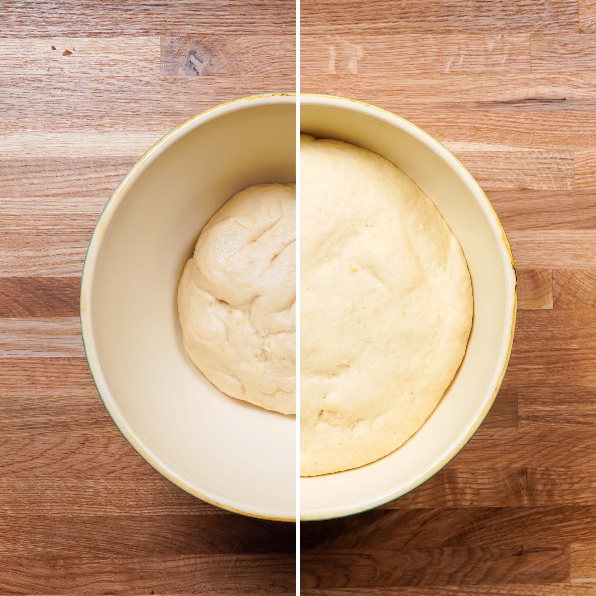 Veganer Osterzopf, Schritt 4, Teig geht auf