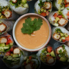 Vegane Summer Roll mit Erdnusssauce